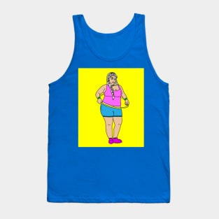 Colorful sporty retro woman Tank Top